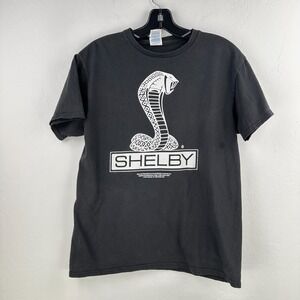 Shelby Cobra Ford T-shirt Men M Black White Car Fan Racing‎ Mechanic Driver